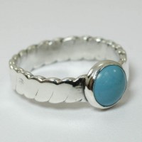 Twisting Rope Turquoise Ring