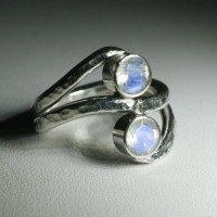Double Rainbow Moonstone Ring