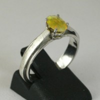 Ethiopian Opal Solitaire Ring