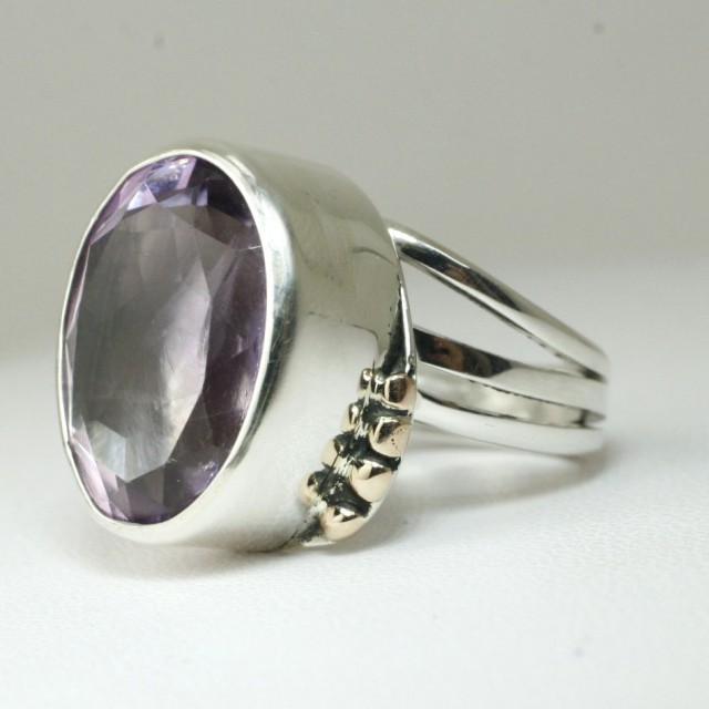 Amethyst Art Deco Statement Ring